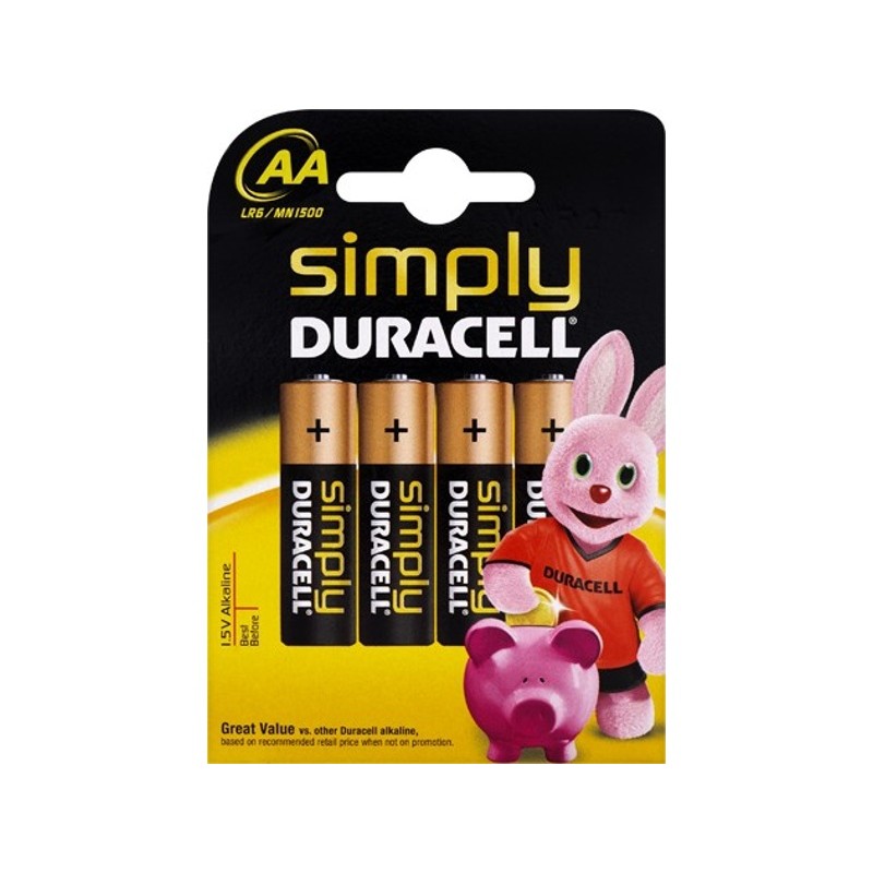 Set 4 baterii R6 Duracell Simply engross