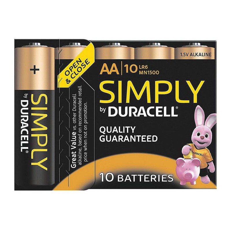 Set 10 baterii R6 Duracell Simply engross