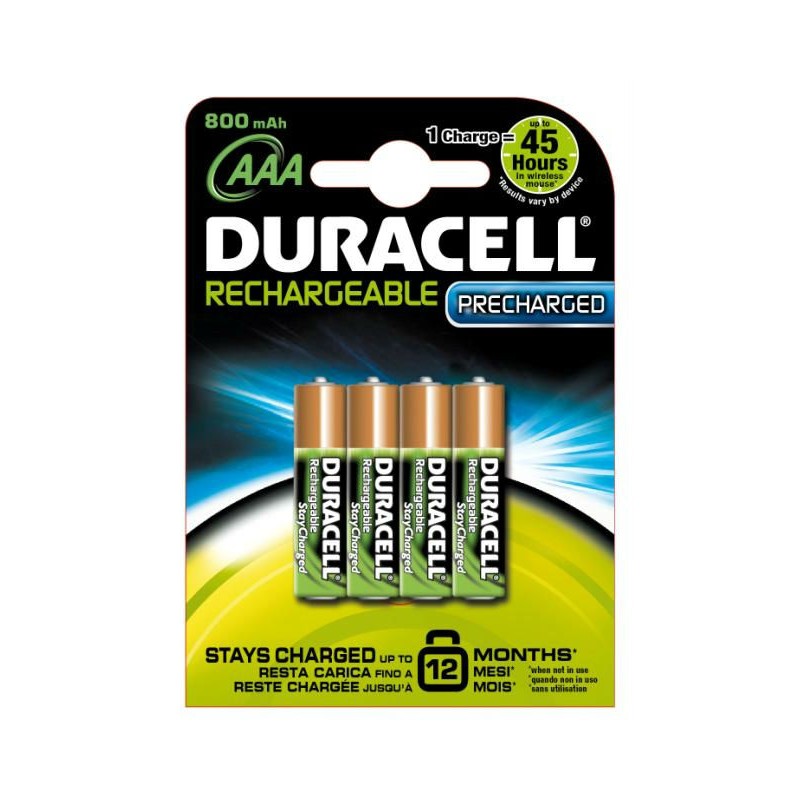 Set 4 acumulatori 900ma Duracell Stay Charged R3 engross