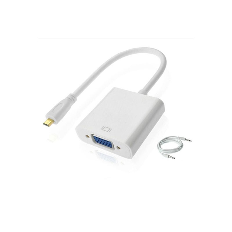 Cablu convertor micro HDMI+audio la VGA+audio engross