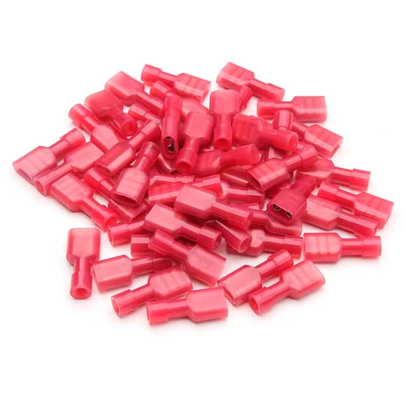 Papuci izolati mama red 6,3x0,8mm set 100buc engross