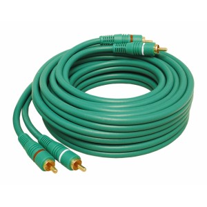 Cablu 2RCA la 2RCA 1,5m verde 4.0x8mm engross