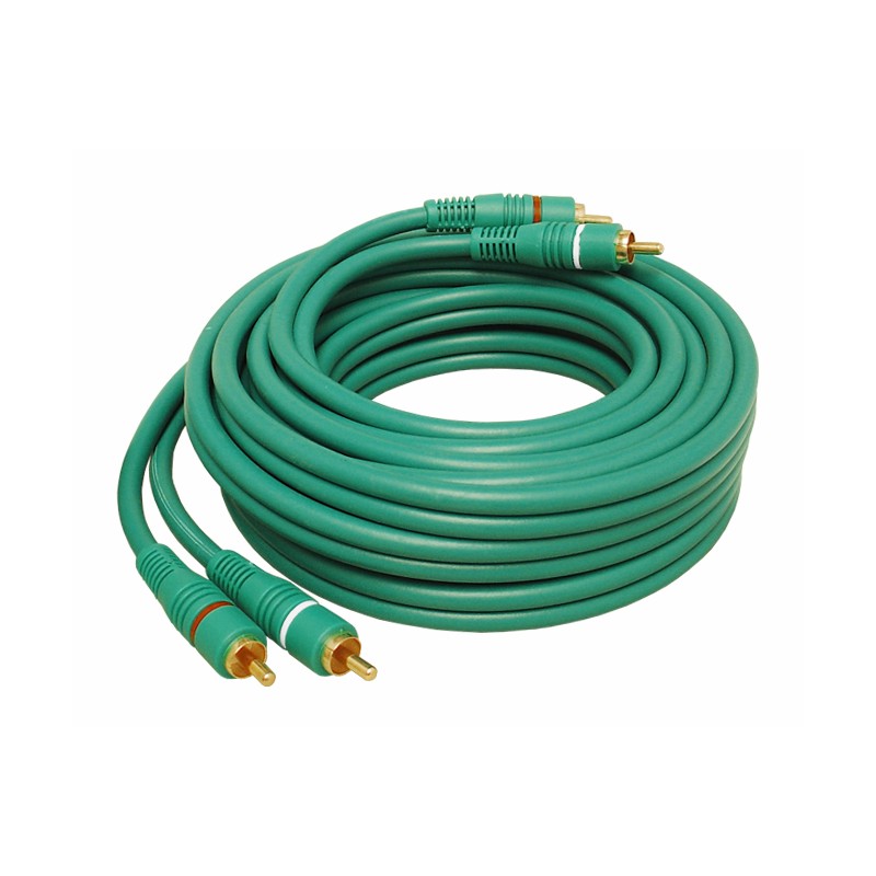 Cablu 2RCA la 2RCA 1,5m verde 4.0x8mm engross
