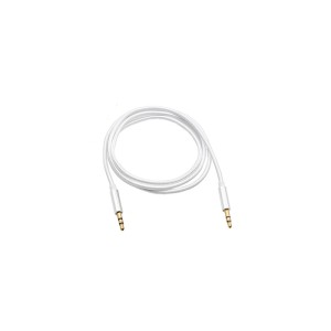 Cablu jack 3,5mm la jack 3,5mm textil alb engross