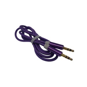 Cablu jack 3,5mm la jack 3,5mm textil mov engross