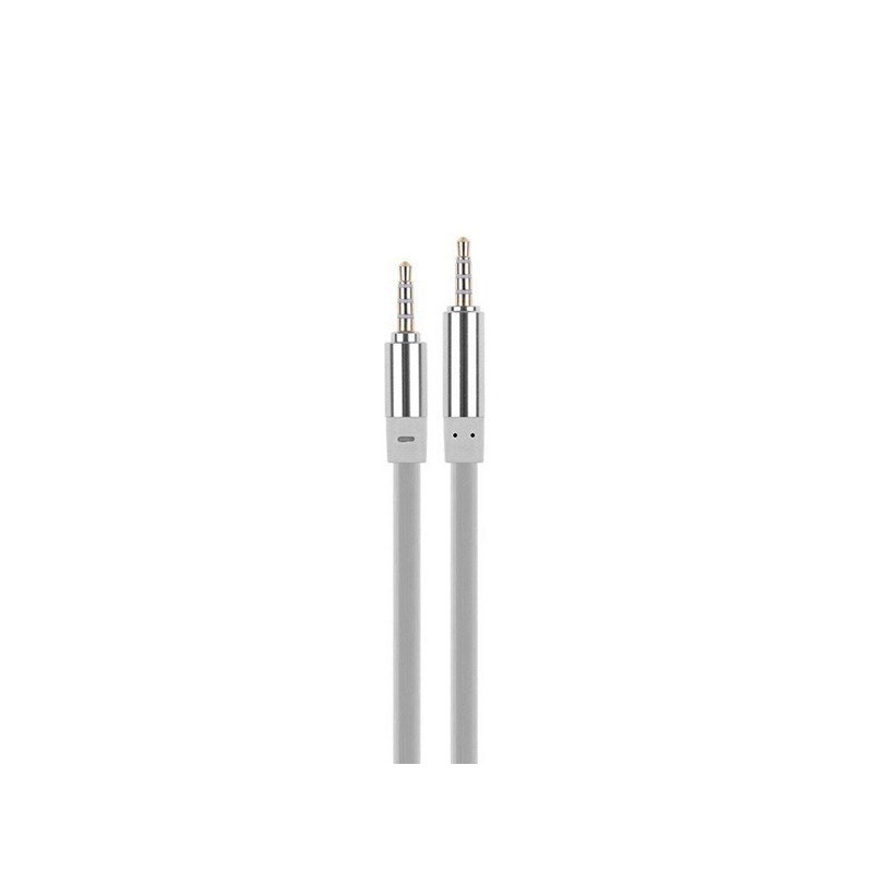 Cablu jack 3,5mm la jack 3,5mm silicon alb engross