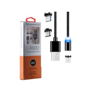 Cablu USB 3in1 microusb/Iphone/tip C magnetic engross
