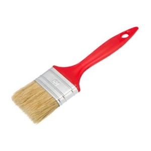 Pensula par natural maner rosu din plastic de 4" engross
