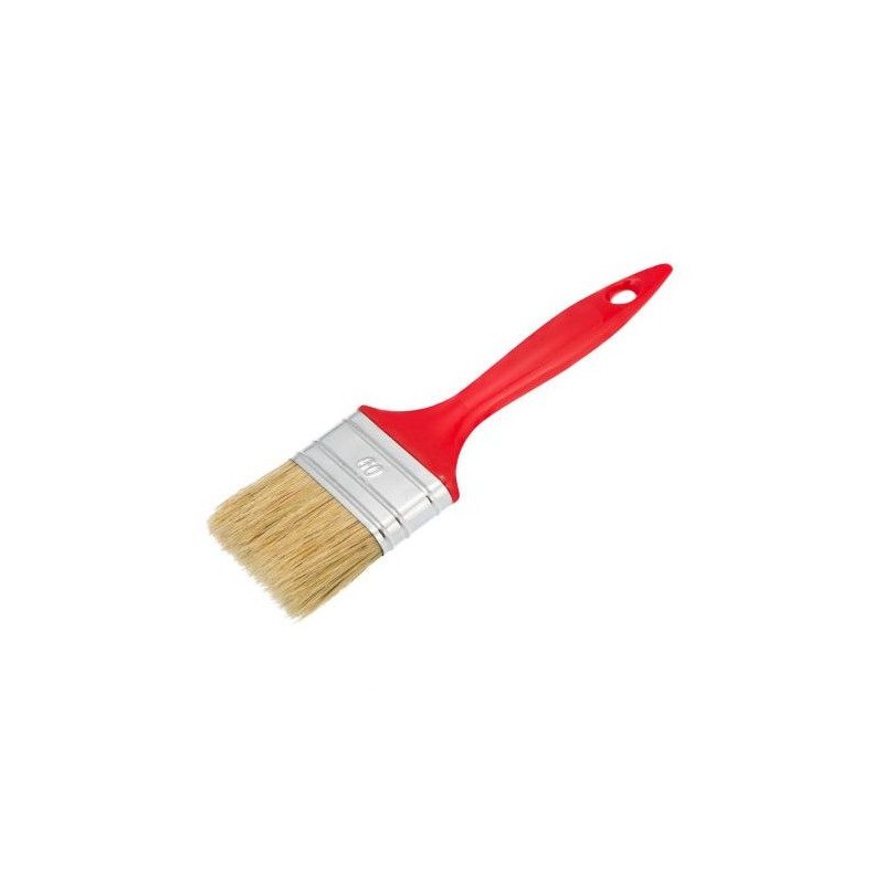 Pensula par natural maner rosu din plastic de 4" engross