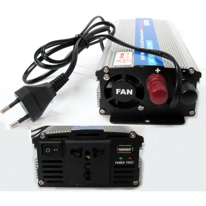 Invertor tensiune 600W 12V cu incarcare engross
