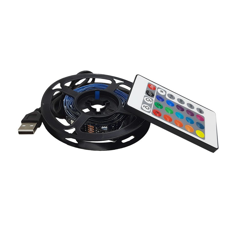 Banda led iluminare fundal tv 2m cu telecomanda engross