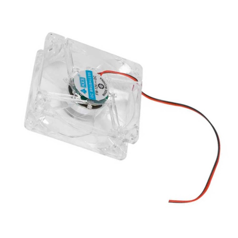 Ventilator 12V 80x80x25mm cu leduri rosii engross