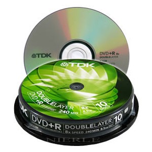 Set 10 DVD+R DoubleLayer HP 8.5Gb 8X engross