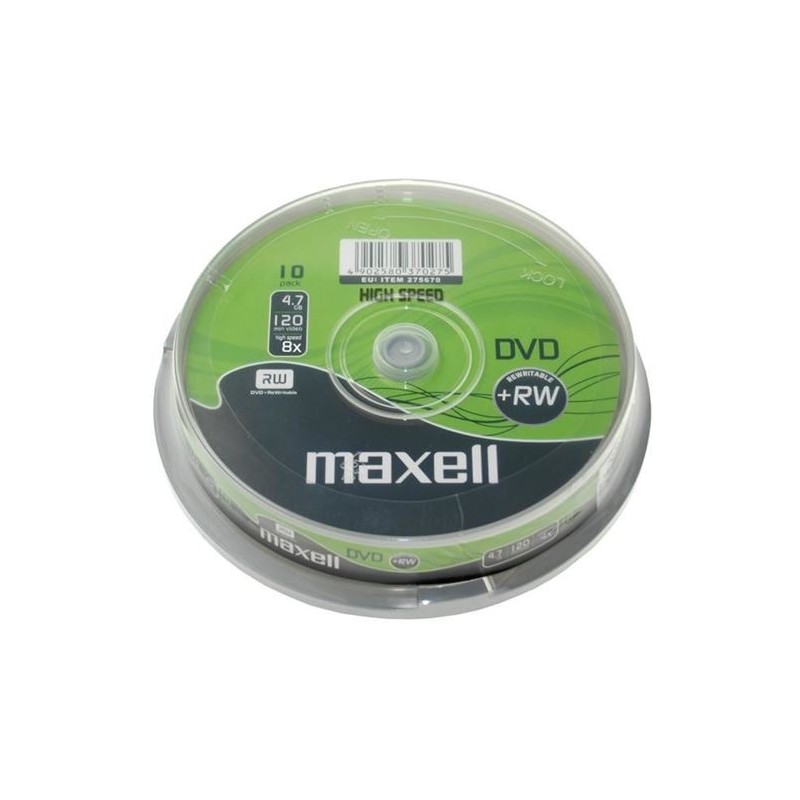 DVD+RW Maxell reinscriptibil 4.74GB, 16x, 10buc/set engross