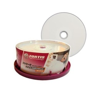 DVD+R DualLayer Fortis printabil 8x engross