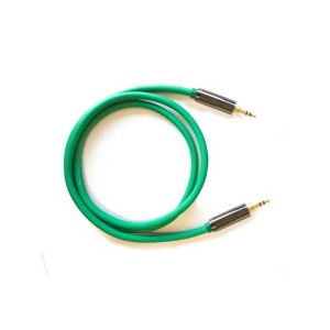 Cablu jack3.5 tata- jack3.5 silicon mufe metal 1.5m verde engross