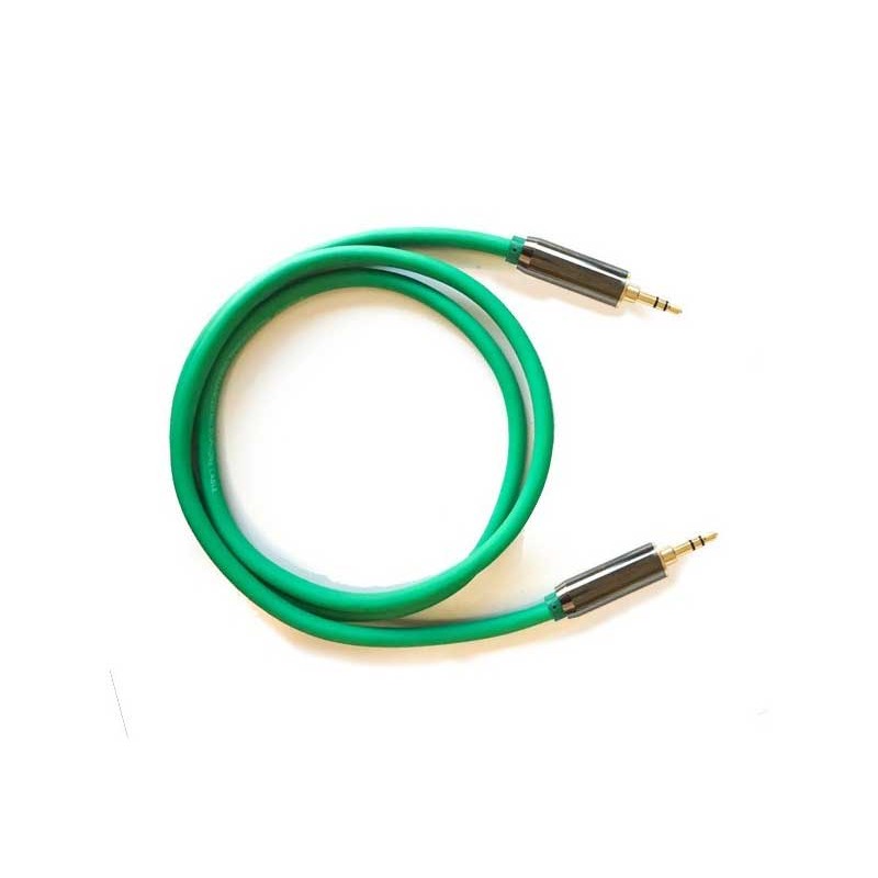 Cablu jack3.5 tata- jack3.5 silicon mufe metal 1.5m verde engross